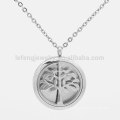 Silver tree of life perfume pendant, stainless steel aromatherapy perfume pendant